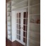 porta libreria laccata bianca con vetri molati