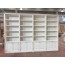 Libreria in vero legno, laccata bianca, stile classico